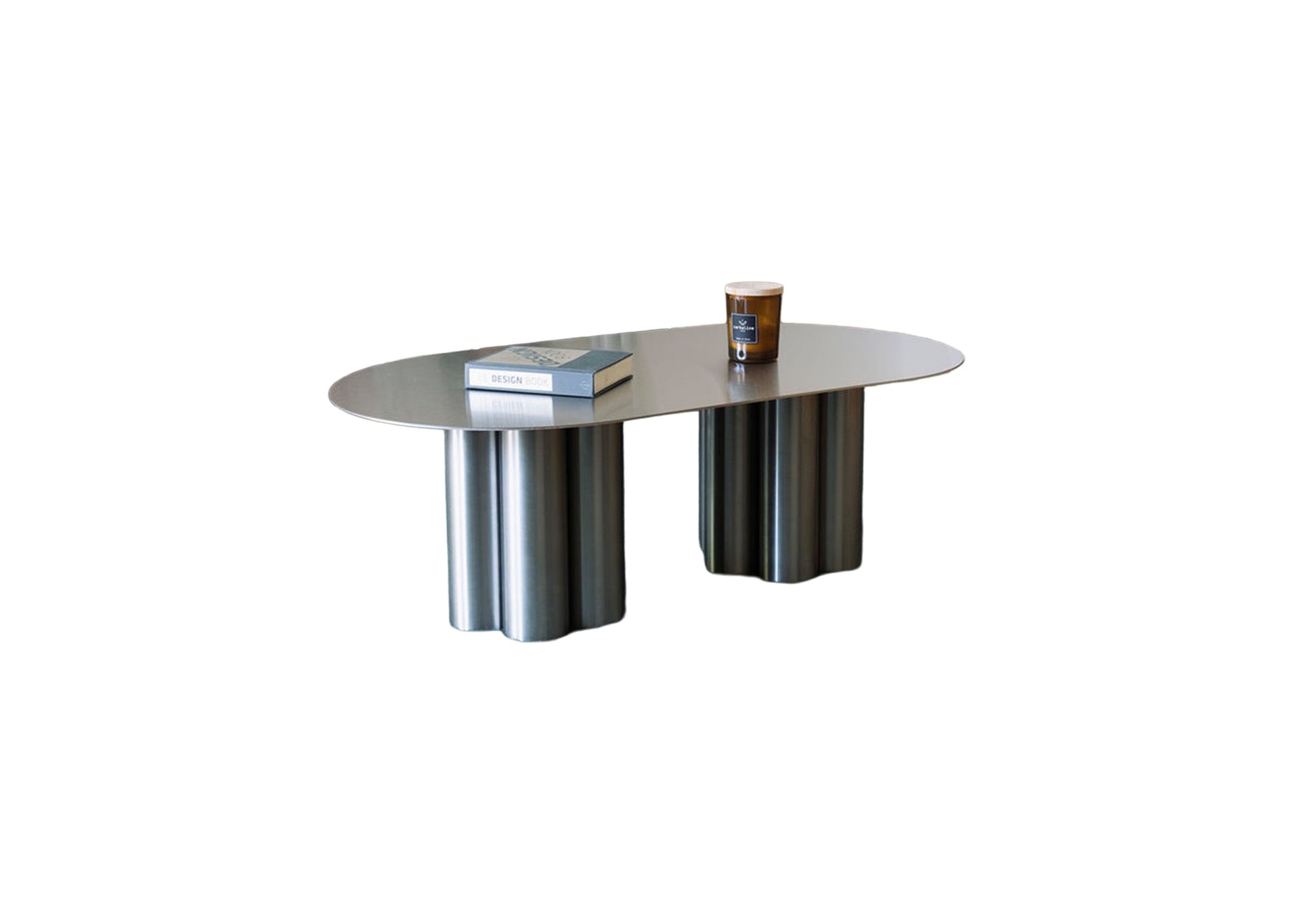 Stainless Pillar Coffee Table